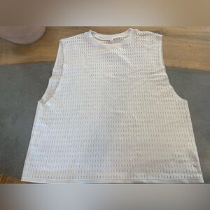 FP Movement by Free People Perforated Muscle Tank Color: Bleached Clay Size:XS/S